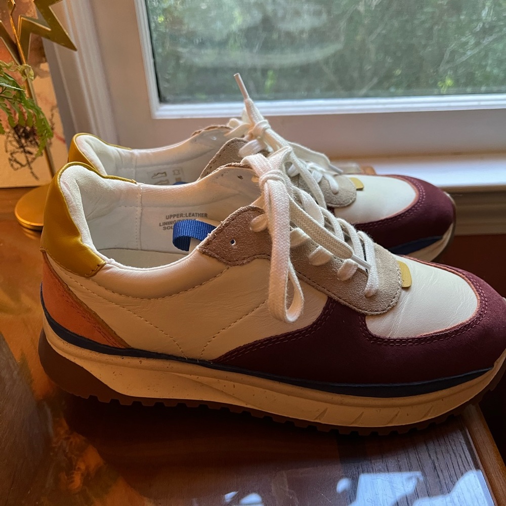 Madewell Multicolor Sneakers - White, Yellow, Burgundy